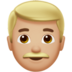 苹果系统里的男：中浅肤色emoji表情