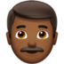 苹果系统里的男：中黑肤色emoji表情