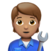 苹果系统里的机械师、技工、工程师：中等肤色emoji表情