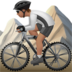 苹果系统里的山地自行车：中等肤色emoji表情
