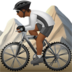 苹果系统里的山地自行车：中等深色肤色emoji表情