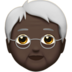 苹果系统里的老年人：暗肤色emoji表情