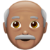 苹果系统里的老人：中等肤色emoji表情