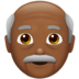 苹果系统里的老人：中黑肤色emoji表情