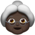 苹果系统里的老妇人：深色肤色emoji表情