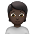 苹果系统里的人皱眉：深色肤色emoji表情