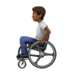 苹果系统里的坐手动轮椅的人：中深色肤色emoji表情