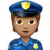 苹果系统里的警官：中等肤色emoji表情