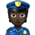 苹果系统里的警官：深色肤色emoji表情