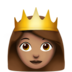 苹果系统里的公主：中等肤色emoji表情