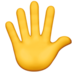 苹果系统里的手指张开的手emoji表情