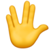 苹果系统里的手指分开的手礼emoji表情