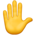 苹果系统里的举起的手emoji表情