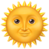 苹果系统里的有脸的太阳emoji表情