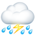 苹果系统里的闪电雨云emoji表情