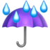 苹果系统里的雨滴伞、有雨滴的伞emoji表情