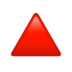 苹果系统里的红色三角形尖朝上emoji表情