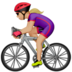 苹果系统里的女子自行车运动：中浅肤色emoji表情