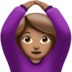 苹果系统里的做“好”手势的女人：中等肤色emoji表情