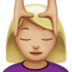 苹果系统里的女性按摩：中浅肤色emoji表情