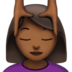 苹果系统里的女性按摩：中黑肤色emoji表情