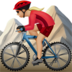 苹果系统里的女子山地自行车：中浅肤色emoji表情