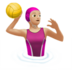 苹果系统里的女子水球：中浅肤色emoji表情
