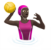 苹果系统里的玩水球的女人：深色肤色emoji表情