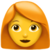 苹果系统里的女：红头发emoji表情