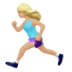 苹果系统里的女子跑步：中浅肤色emoji表情