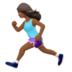 苹果系统里的女子跑步：中黑肤色emoji表情