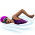 苹果系统里的女子游泳：中等肤色emoji表情