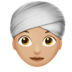 苹果系统里的戴头巾的女人：中等浅肤色emoji表情