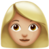 苹果系统里的女性：中浅肤色emoji表情