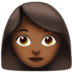 苹果系统里的女性：中黑肤色emoji表情
