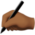 苹果系统里的写字的手：中黑肤色emoji表情