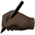 苹果系统里的写字的手：深色肤色emoji表情