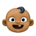 Facebook上的宝宝：中黑肤色emoji表情