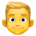 Facebook上的男：金发emoji表情