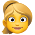 Facebook上的女：金发emoji表情