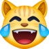 Facebook上的喜极而泣的猫emoji表情