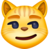 Facebook上的苦笑的猫emoji表情