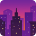 Facebook上的黄昏时的城市景色emoji表情