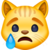 Facebook上的难过的猫emoji表情
