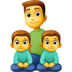 Facebook上的家庭：男人，男孩，男孩emoji表情
