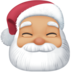 Facebook上的圣诞老人：中浅肤色emoji表情