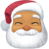 Facebook上的圣诞老人：中等肤色emoji表情
