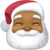 Facebook上的圣诞老人：中黑肤色emoji表情