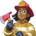 Facebook上的女消防员：中黑肤色emoji表情