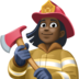 Facebook上的女消防员：深色肤色emoji表情